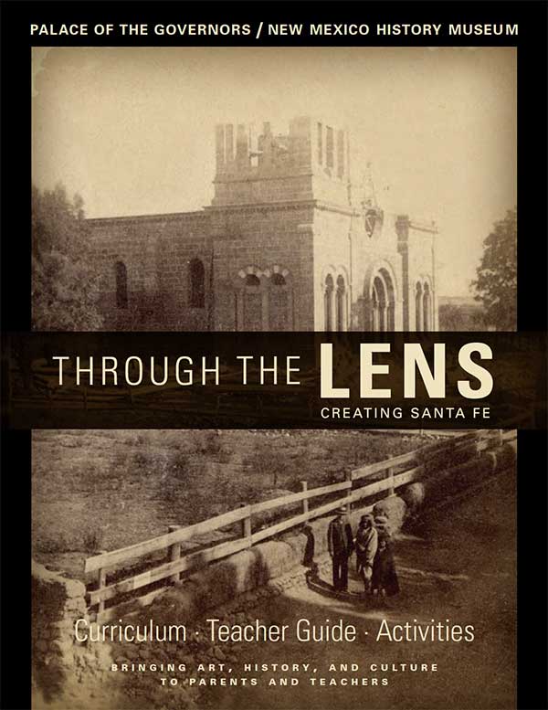 The cover of the Through the Lens curriculum, featuring an historic photo of the Saint Francis Cathedral.